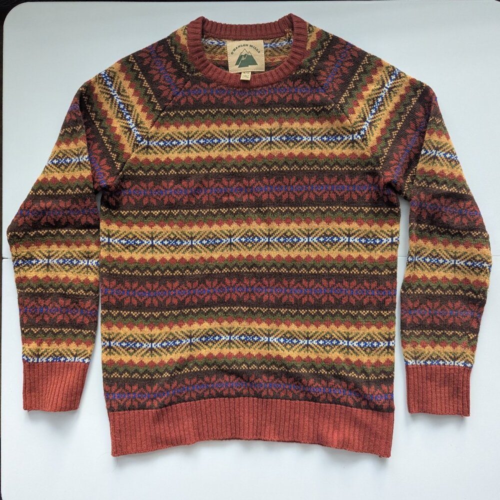 UO Urban Outfitters Men's O'Hanlon Mills Fair Isle Knit Sweater
